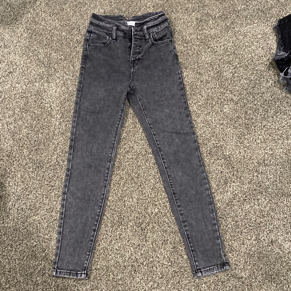 Black wash skinny jeans KANCAN